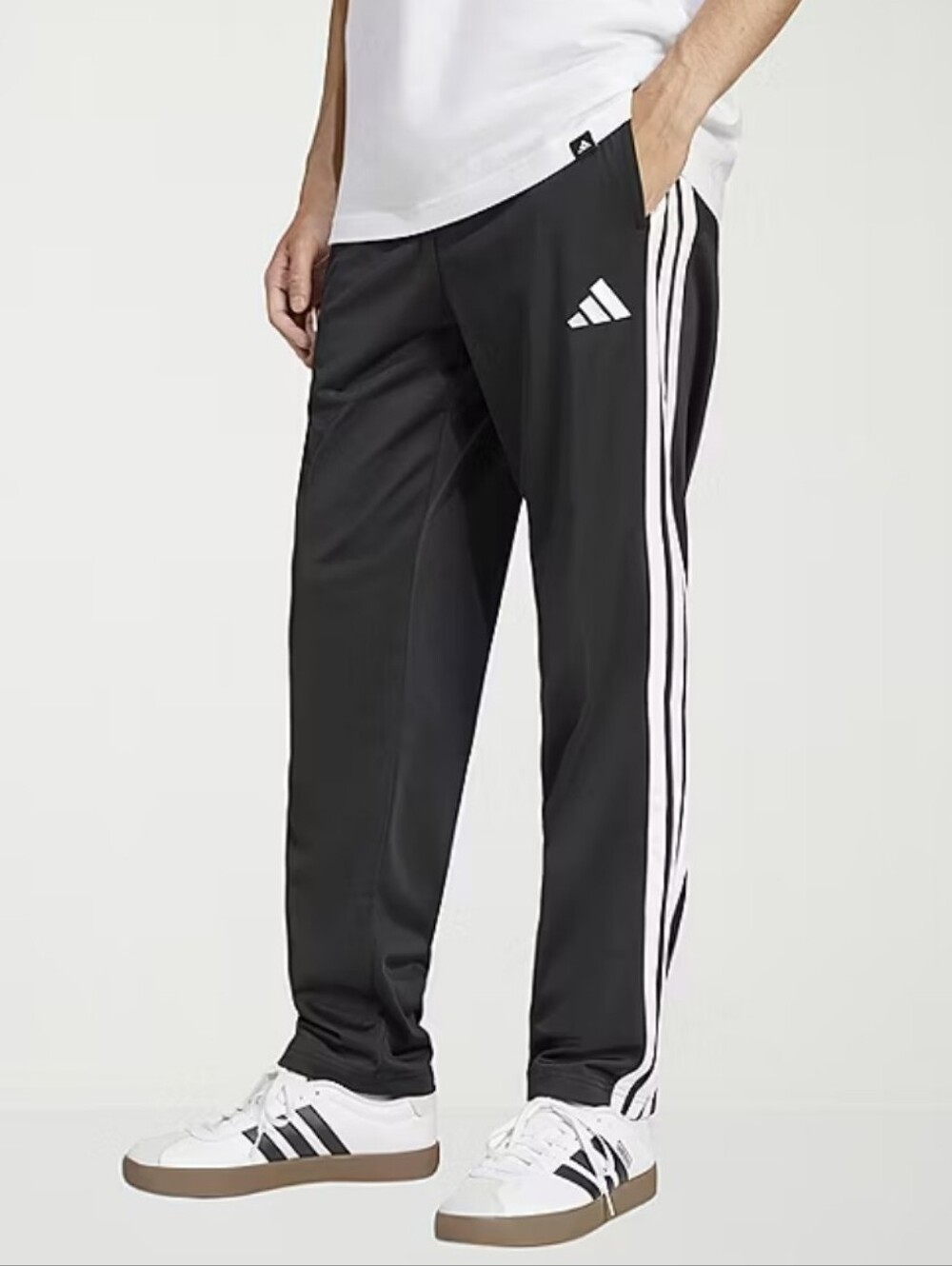 Adidas Navy Track Pants with White Side Stripes  Men's Sz 2XL